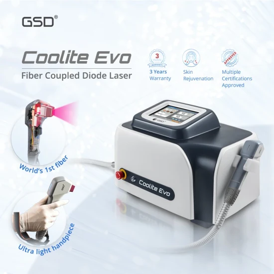 GSD Coolite Evo 영구 무통 808nm 810nm 다이오드 레이저 제모 기계 미용실 다이오드 섬유 결합 레이저 탈모 알렉산드라이트 장치